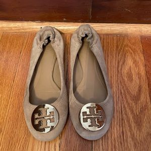 Tory Burch tan nude reva flats